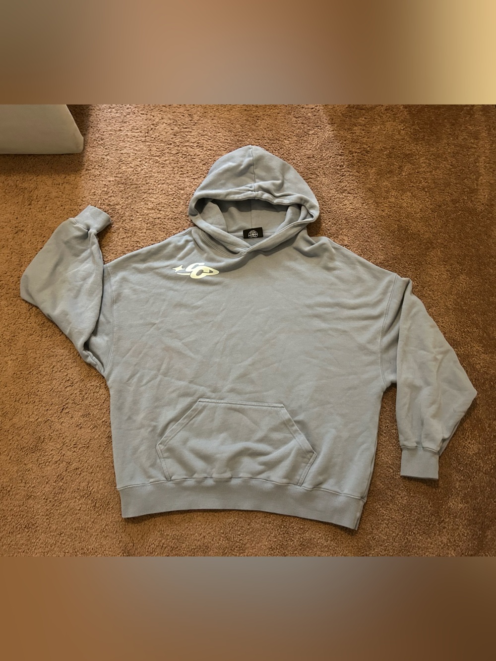 Stussy Light Gray Pullover Hoodie